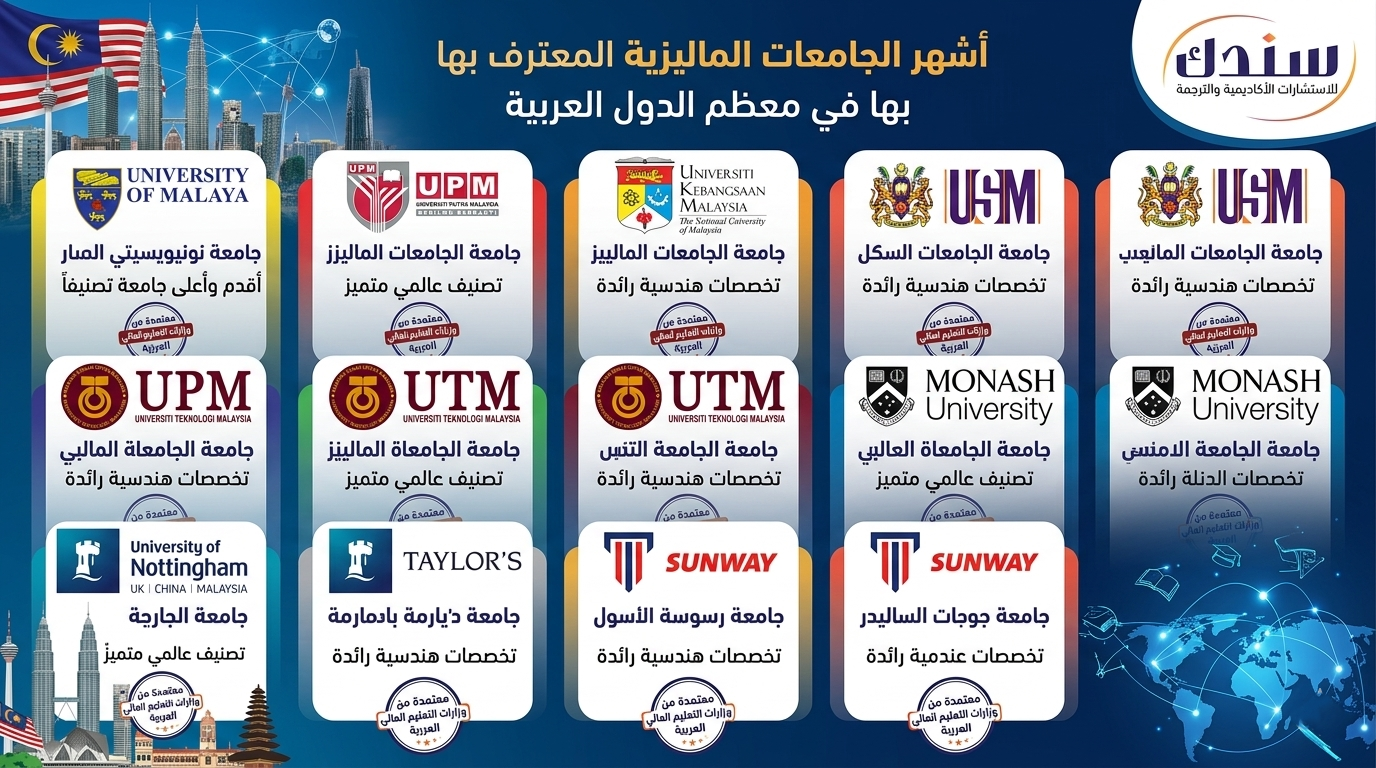 أشهر الجامعات الماليزية المعترف بها في معظم الدول العربية